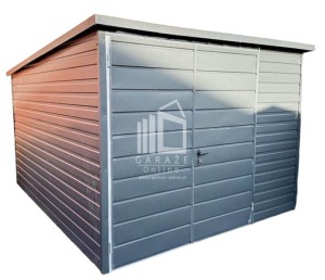 SCHOWEK - DOMEK OGRODOWY 3m x 4m - spad w tył -  antracyt  ID428 3x4