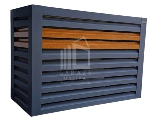 Osłona klimatyzatora - pompy ciepła 130x50x110 cm antracyt + jasny orzech  ID471