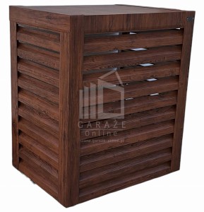 Osłona pompy ciepła 80x40x120 cm ciemny orzech ID476