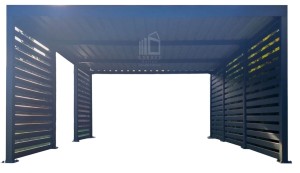 CarPort PREMIUM - wiata samochodowa 5x6 - antracyt - dodatkowa zabudowa ID1152