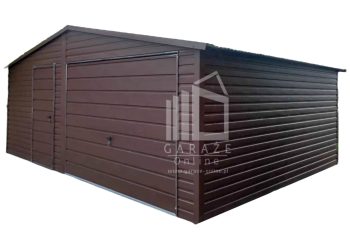 GARAŻ BLASZANY 6m x 6m - Brama uchylna - drzwi  ID391 6x6