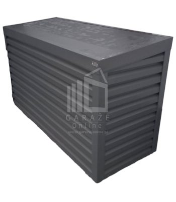 Osłona klimatyzatora - pompy ciepła 180x40x120 cm antracyt - spad w przód ID472