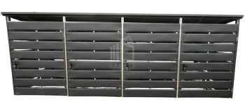 Wiata śmietnikowa 6x1,5m  Antracyt - 4X Box ID721