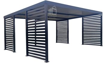CarPort PREMIUM - Wiata samochodowa 5x5 Antracyt - ID942