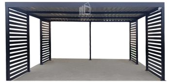 CarPort PREMIUM - Wiata samochodowa 5x5 Antracyt - dodatkowa zabudowa ID943