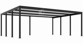 CarPort PREMIUM - wiata samochodowa 7x5 - antracyt ID1027