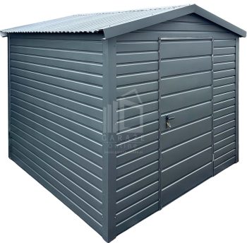 Schowek domek ogrodowy 2x2m - drzwi - antracyt - dach dwuspadowy ID991