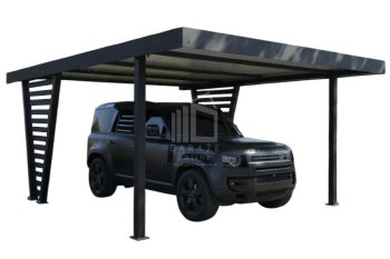 Carport V PREMIUM 4,5x4,5m - Wypełnienie panelami - Wiata samochodowa - antracyt  ID1184